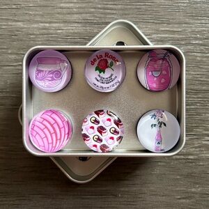 Handmade Pink and Purple Decorative Magnet Set